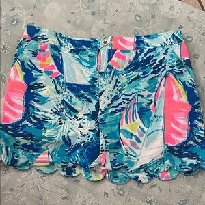 Lilly Pulitzer Vibrant High Waist Skort - Blue, Pink, Green